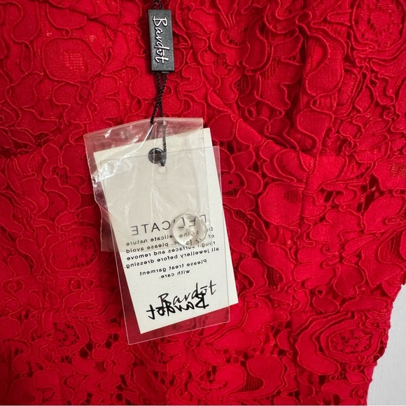 Bardot Pierre Lace Dress in Lava Red Size XS - Picture 16 of 16